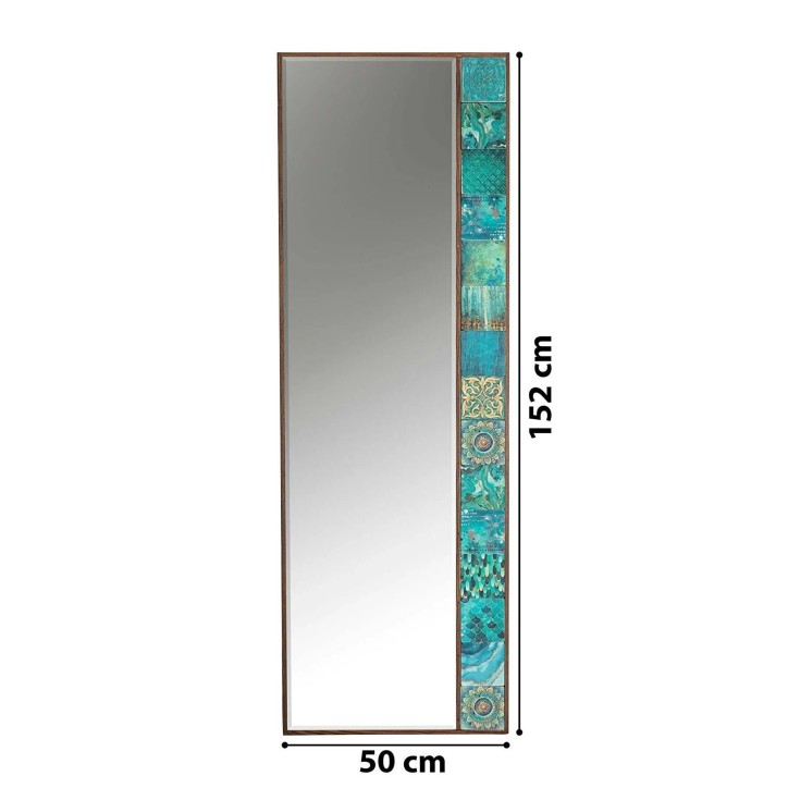 Espejo decorativo Hn3-Vl Nogal Turquesa