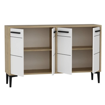 Mueble TV Stria Roble Zafiro Blanco - 327ODS1104