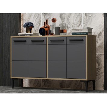 Mueble TV Stria Roble Zafiro Antracita - 327ODS1105