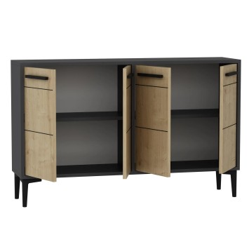 Mueble TV Stria Antracita Roble Zafiro - 327ODS1106