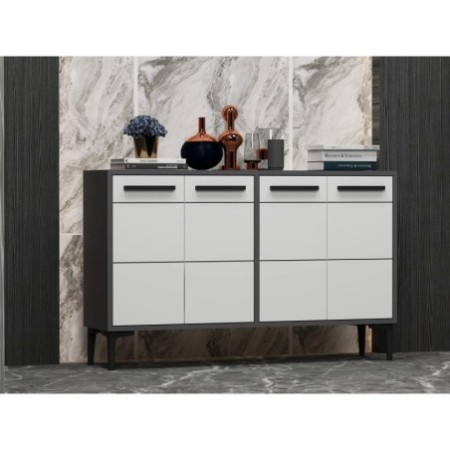 Mueble TV Stria Antracita Blanco