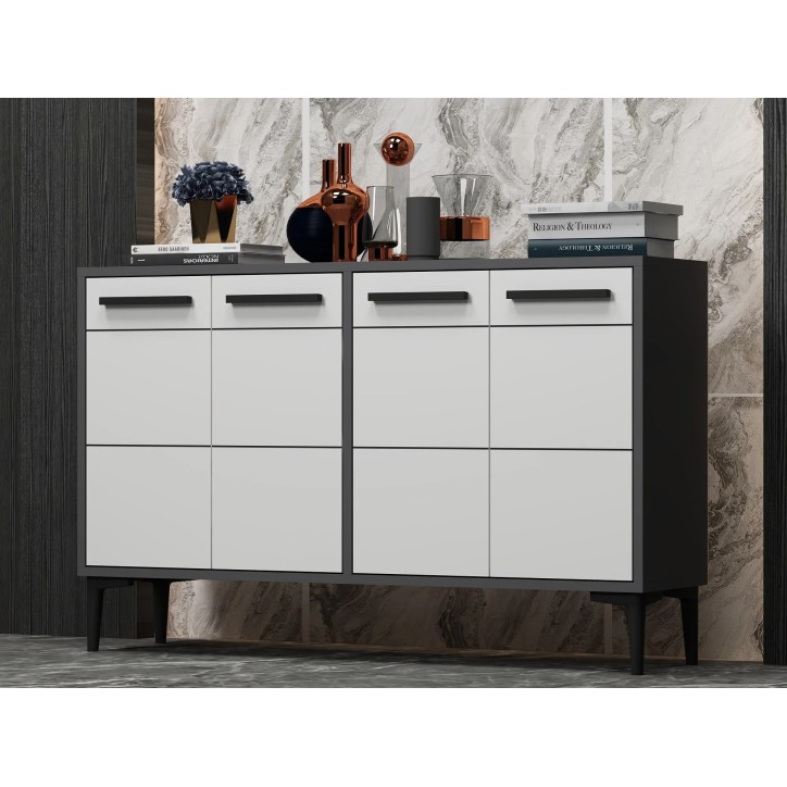 Mueble TV Stria Antracita Blanco