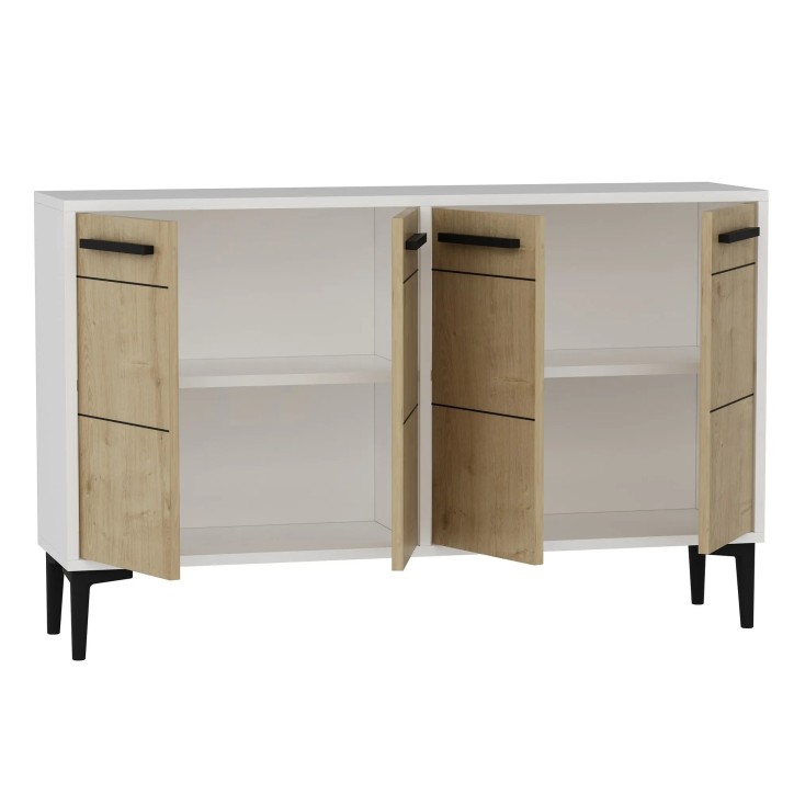 Mueble TV Stria Blanco Roble Zafiro