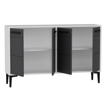 Mueble TV Stria Blanco Antracita - 327ODS1109