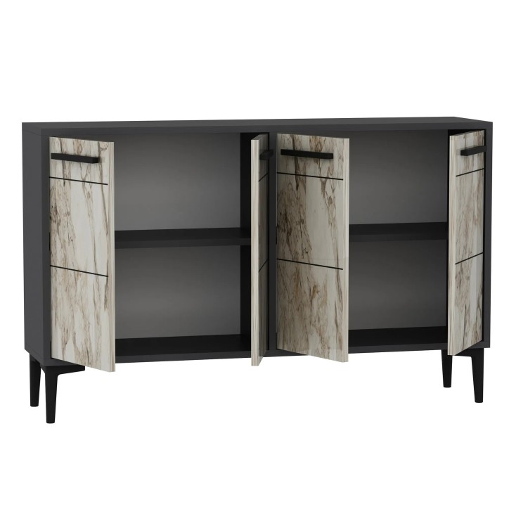 Mueble TV Stria Antracita Mármol