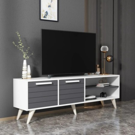 Mueble TV Noyan Blanco Antracita