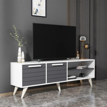 Mueble TV Noyan Blanco Antracita - 327ODS1116