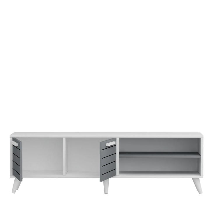 Mueble TV Noyan Blanco Antracita