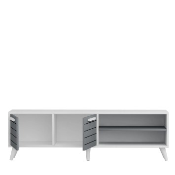 Mueble TV Noyan Blanco Antracita - 327ODS1116