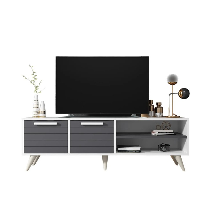 Mueble TV Noyan Blanco Antracita