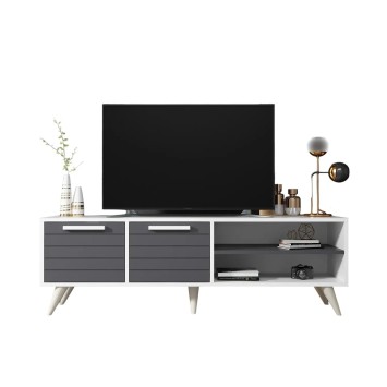 Mueble TV Noyan Blanco Antracita - 327ODS1116