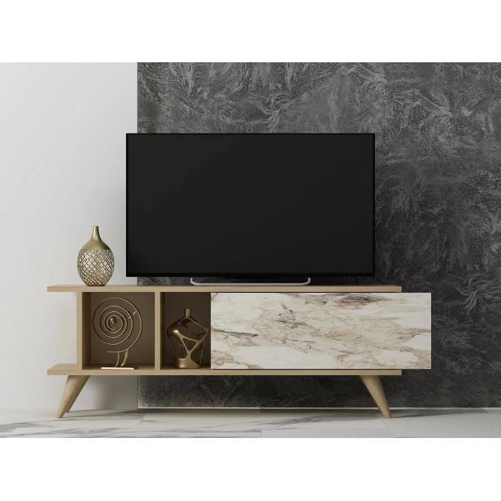 Mueble TV Liberty Roble Zafiro Mármol