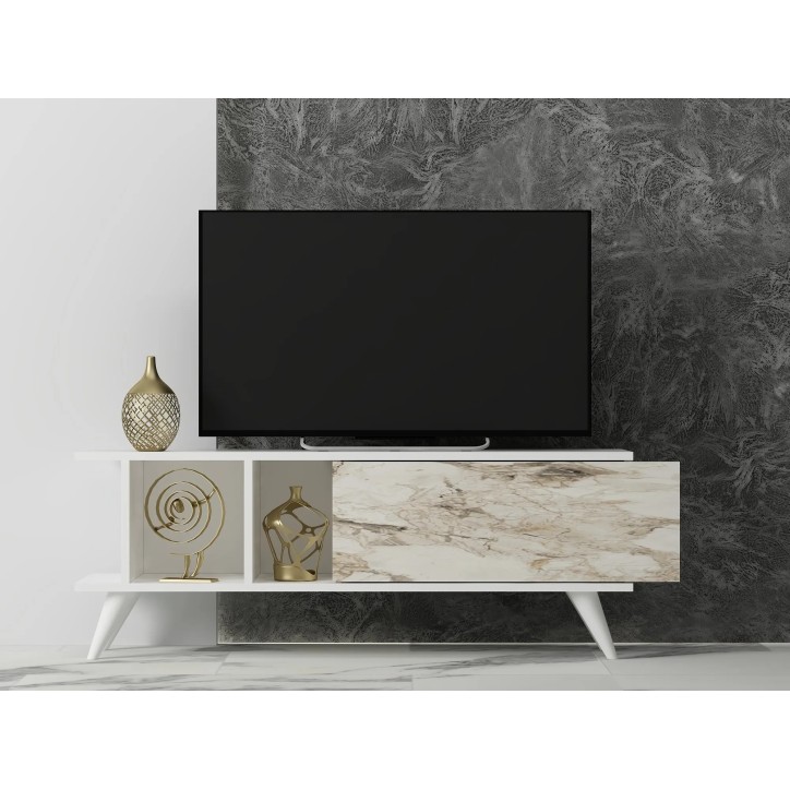 Mueble TV Liberty Blanco Mármol