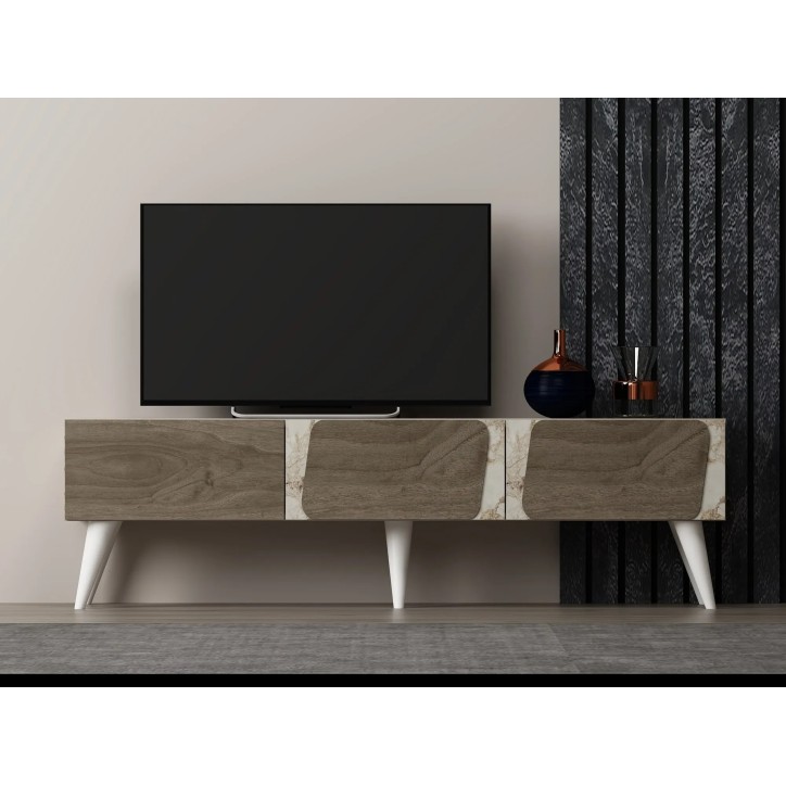 Mueble TV Veas Mármol Nogal