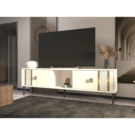 Mueble TV Frede Blanco Oro