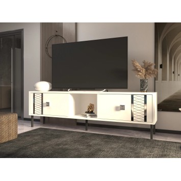 Mueble TV Frede Blanco Plata - 327ODS1211