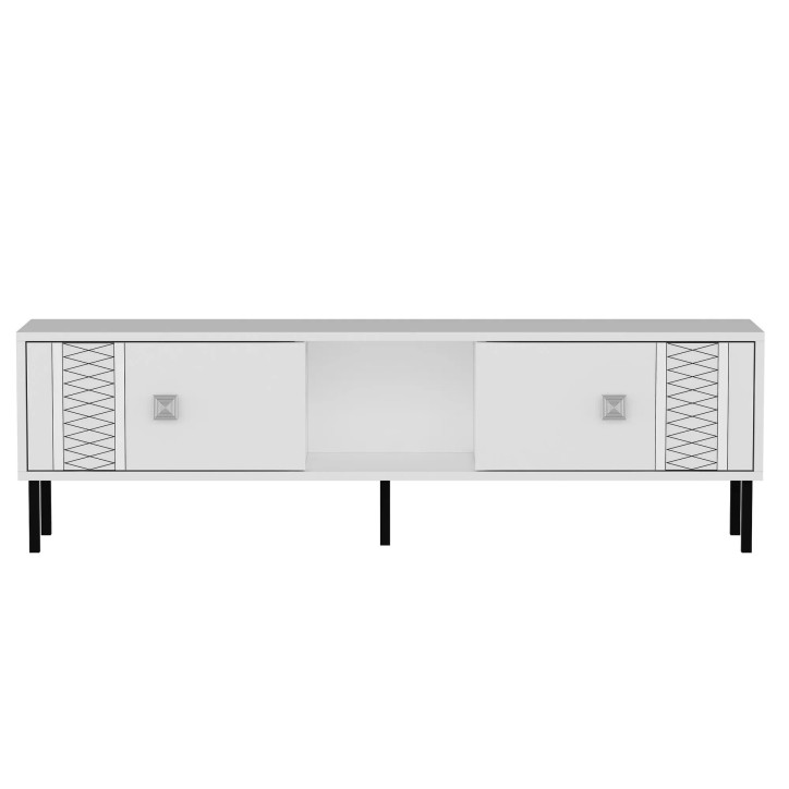 Mueble TV Frede Blanco Plata