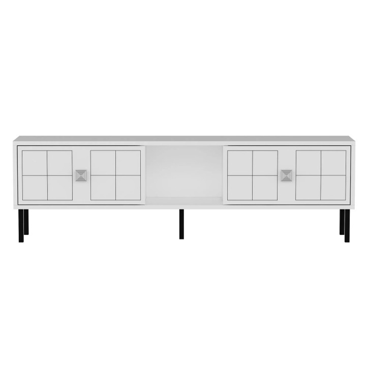 Mueble TV Keary Blanco Plata