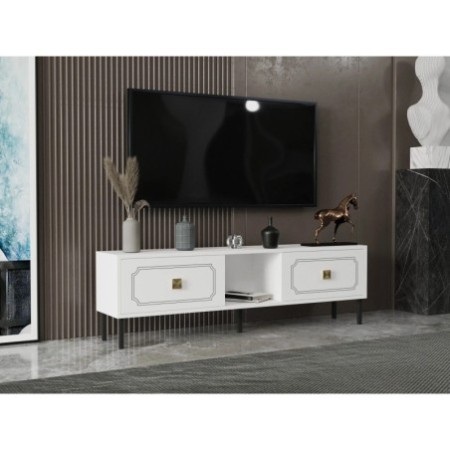 Mueble TV Vonte Blanco Oro