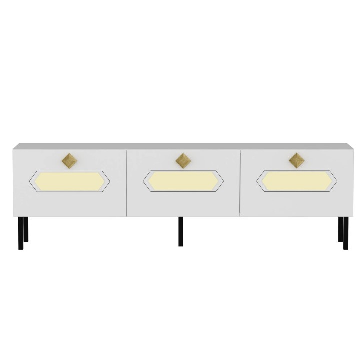 Mueble TV Ikeda Blanco Oro