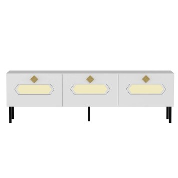 Mueble TV Ikeda Blanco Oro - 327ODS1216