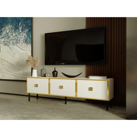 Mueble TV Kivan Blanco Oro