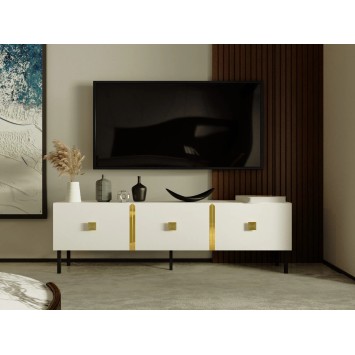 Mueble TV Lagho Blanco Oro - 327ODS1220