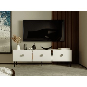 Mueble TV Lagho Blanco Plata - 327ODS1221