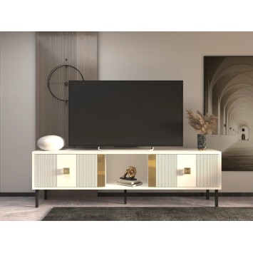 Mueble TV Portes Blanco Oro - 327ODS1222