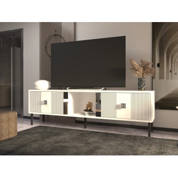 Mueble TV Portes Blanco Plata - 327ODS1223