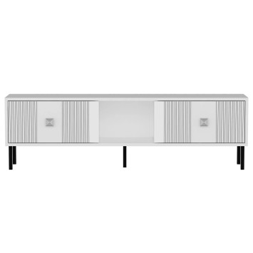 Mueble TV Portes Blanco Plata - 327ODS1223