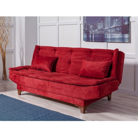 Sofá cama 3 plazas Kelebek Rojo burdeos