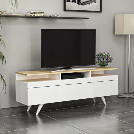 Mueble TV Berlin 150 Roble Blanco