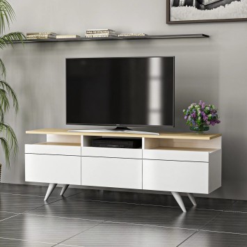 Mueble TV Berlin 150 Roble Blanco - 382NRC1101