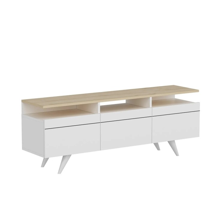 Mueble TV Berlin 150 Roble Blanco