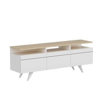 Mueble TV Berlin 150 Roble Blanco - 382NRC1101