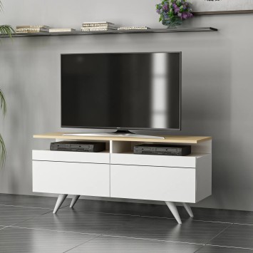 Mueble TV Berlin 120 Roble Blanco - 382NRC1102