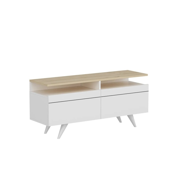 Mueble TV Berlin 120 Roble Blanco