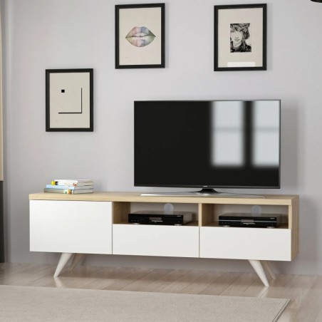 Mueble TV Brüksel Roble Blanco