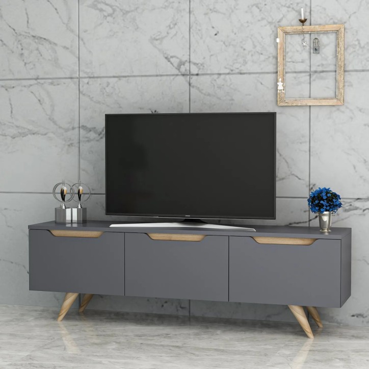 Mueble TV Prag Antracita Roble