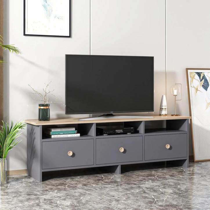 Mueble TV Oslo Antracita Roble