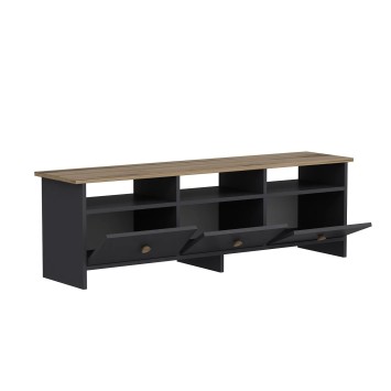 Mueble TV Oslo Antracita Roble - 382NRC1106