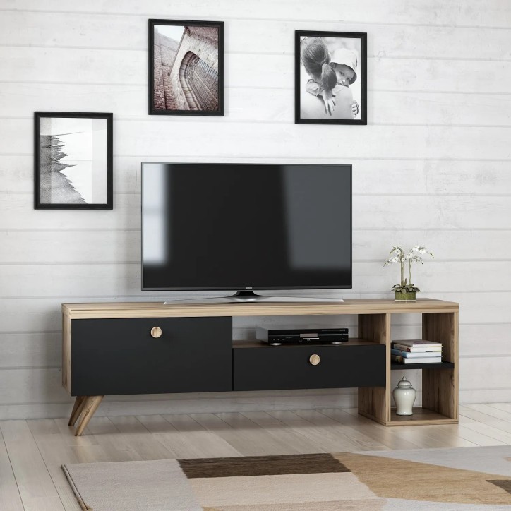 Mueble TV Parion Negro Roble