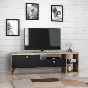 Mueble TV Parion Negro Roble - 382NRC1107