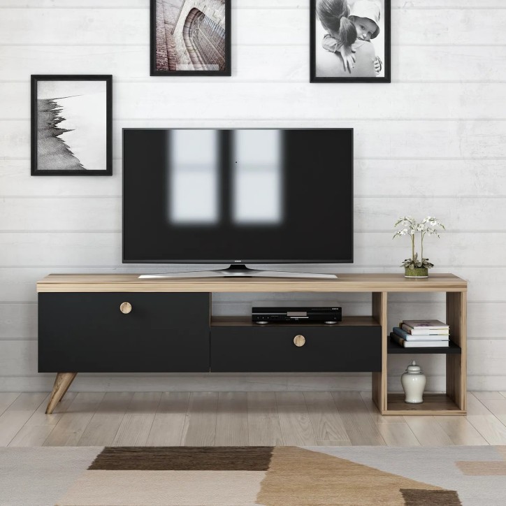 Mueble TV Parion Negro Roble