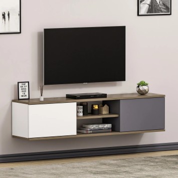 Mueble TV Ayze Antracita Nogal Blanco - 382NRC1111