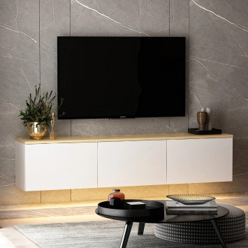 Mueble TV Neon V2 Blanco Roble - 382NRC1123