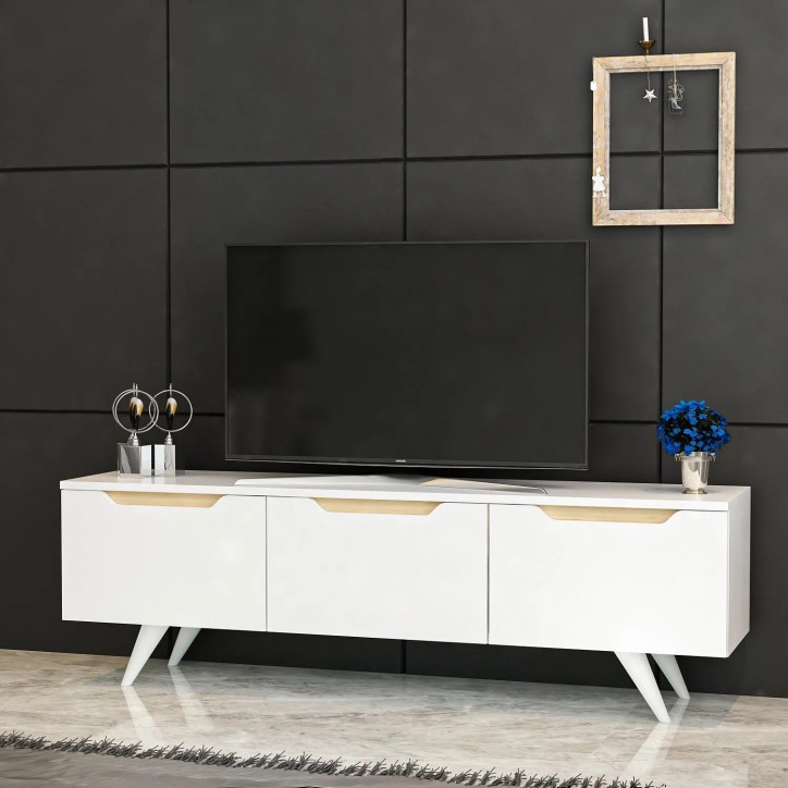 Mueble TV Prag Blanco Roble