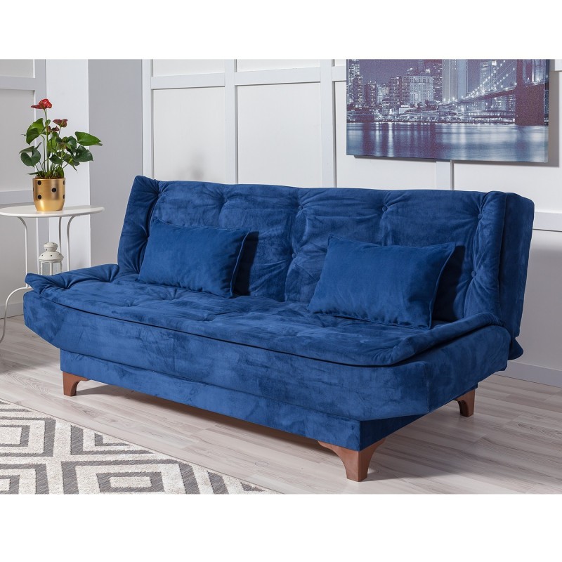 Sofá cama 3 plazas Kelebek Azul oscuro - 867UNQ1346