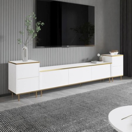 Mueble TV Imaj Blanco Oro